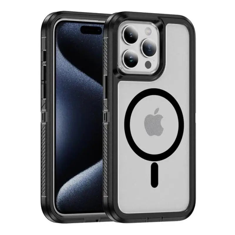 For MagSafe Armor Defender Phone Case For iPhone 15 14 13 12 Pro Max 11 Shockproof Heavy Duty Rugged Magnetic Hybrid Matte Cover - Caseverse