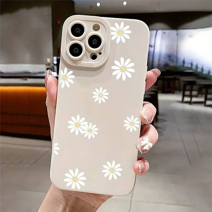 Daisy Graphic Printed Phone Case For iPhone 13 11 12 14 15 16 Pro Max Plus 16E XR 8 7 Plus SE 2022 X XS Max Soft Matte Cover
