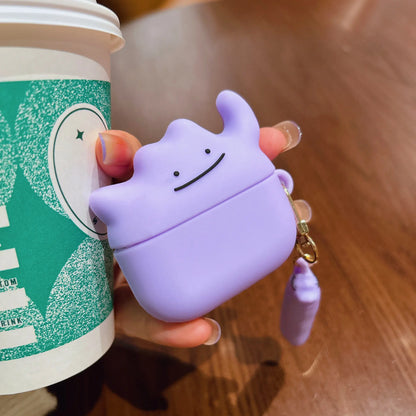 For Airpods 4 Cute Cartoon 3D Ghost Earpods Case for Airpods 1 2 3 Pro 2 Wireless Earphone Cover Monster Charging Box Stylus Pen