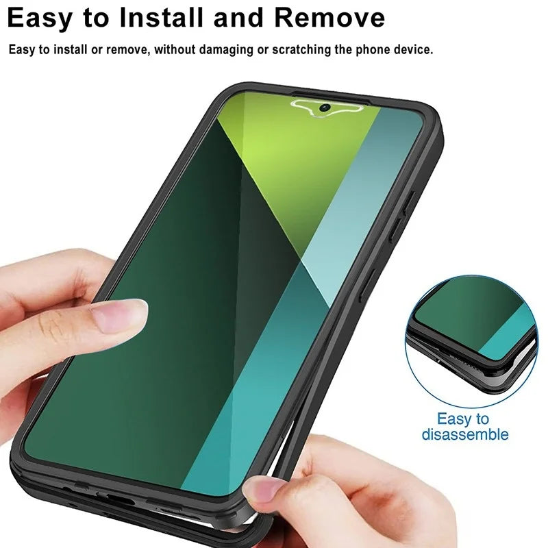 360 Full Body Phone Case For Xiaomi Redmi Note 13 12 Pro Plus 5G Note11s 4G Redmi Note 12 Turbo 5G Built Screen Protector Cover - Caseverse