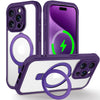 Case for iPhone 16/15/14/13 Pro Max 16 15 14 Plus, Built-in PET Screen Protector with Ring Holder Kickstand, Full Body Cover - Caseverse