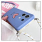 Note13 Big Red Heart Lanyard Silicone Phone Case For Xiaomi Redmi Note 13 13Pro Shatterproof Redmi Note 13ProPlus Back Cover - Caseverse
