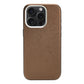 Alloy Lens Silk Texture PU Leather MagSafe Phone Case For iPhone 16 16pro max 15 Pro 14 13 Wireless Charging Hard Armor Cover - Caseverse