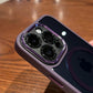 Luxury Magnetic Metal Lens Bumper Protection Case For iPhone 16 15 14 13 12 11 Pro Max Plus Magsafe Acrylic Translucency Cover