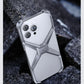 Metal Rimless Phone Case For iPhone 13 14 15 Pro Max Aluminum Removable Heat Dissipation Armor Phone Cover For IPHON 15 Promax