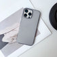 Metal Button Key Vertical Stripe Corrugated Clear Phone Case for IPhone 13 14 15 16 Pro Max Shockproof PC Protective Back Cover