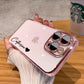 Personalised Customized Name Case For iPhone 16 15 14 13 12 11 Pro Max Luxury Plating Transparent Clear Cover DIY 15 16 Pro Max - Caseverse