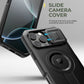 For iPhone 16 Pro Max Rugged Armor Shockproof Case with Built-in Sliding Camera Cover and Built-in Screen Protector Kickstand - Caseverse
