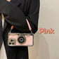 Creative Luxury 3D Retro Camera Phone Case for Iphone 15 14 13 12 11 Pro Max 14plus Cute Soft Tpu Phone Case Lanyard Back Cover - Caseverse