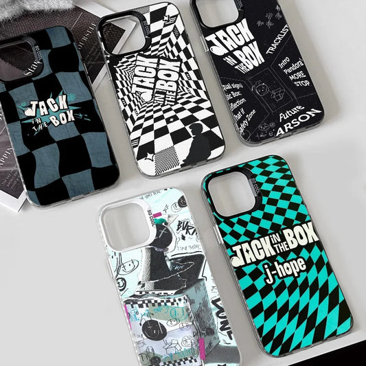 1PC Singer J-Hope -Arson Phone Case Phone Case IMD color silver shell For iPhone 16 15 14 13 12 11 Pro Max Plus