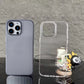 Metal Button Key Vertical Stripe Corrugated Clear Phone Case for IPhone 13 14 15 16 Pro Max Shockproof PC Protective Back Cover