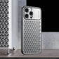 Aluminum Alloy Phone Case For iPhone 16 Pro Max 15 14 13 Metal Breathable Back Cover