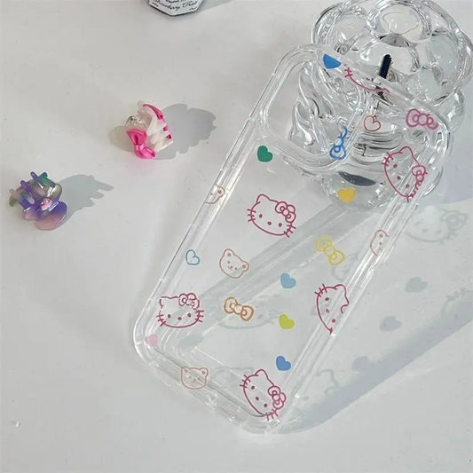 Sanrio Hello Kitty Mobile Phone Case for Iphone 13 11 12 14 15 16 ProMax Xsmax Xr 7 8Plus Cartoon Cute Soft Shell Cute Girls Y2k