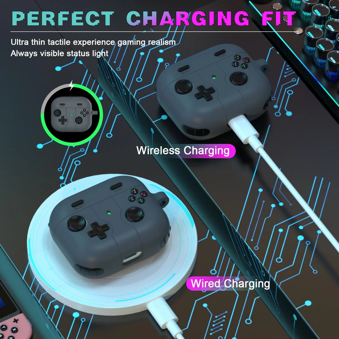 for AirPods 3rd generation charging case With cleaning kits for apple airpods airpod 3 silicone case 3D Game controller