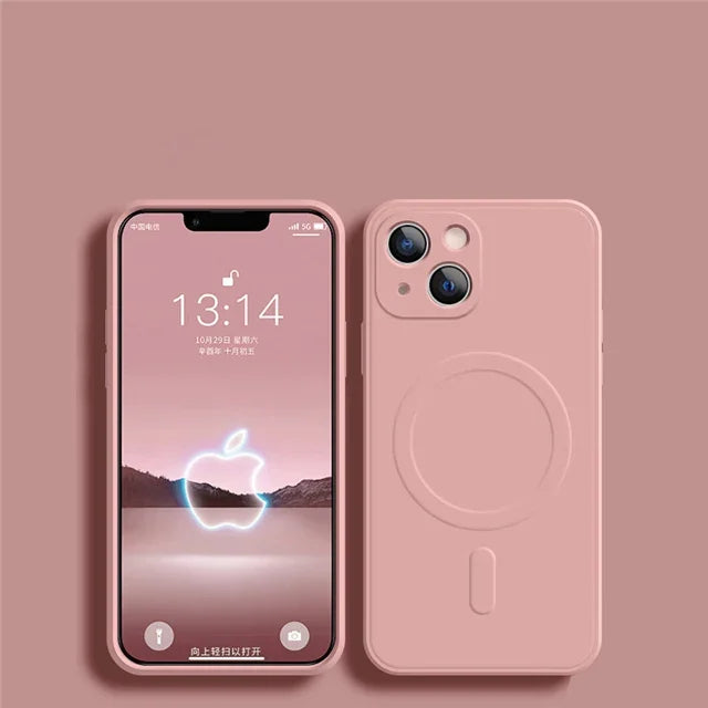 For iPhone 15 Pro Max Luxury Magsafe Magnetic Liquid Silicone Phone Case For iPhone 11 12 13 14 15 16 plus X Xr Protective Cover - Caseverse
