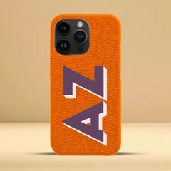 Personalized iPhone Case Monogram Initial Letter Leather Case For iPhone 15 14 13 12 11 Pro Max XS XR 7 8Plus Luxury Phone Cover