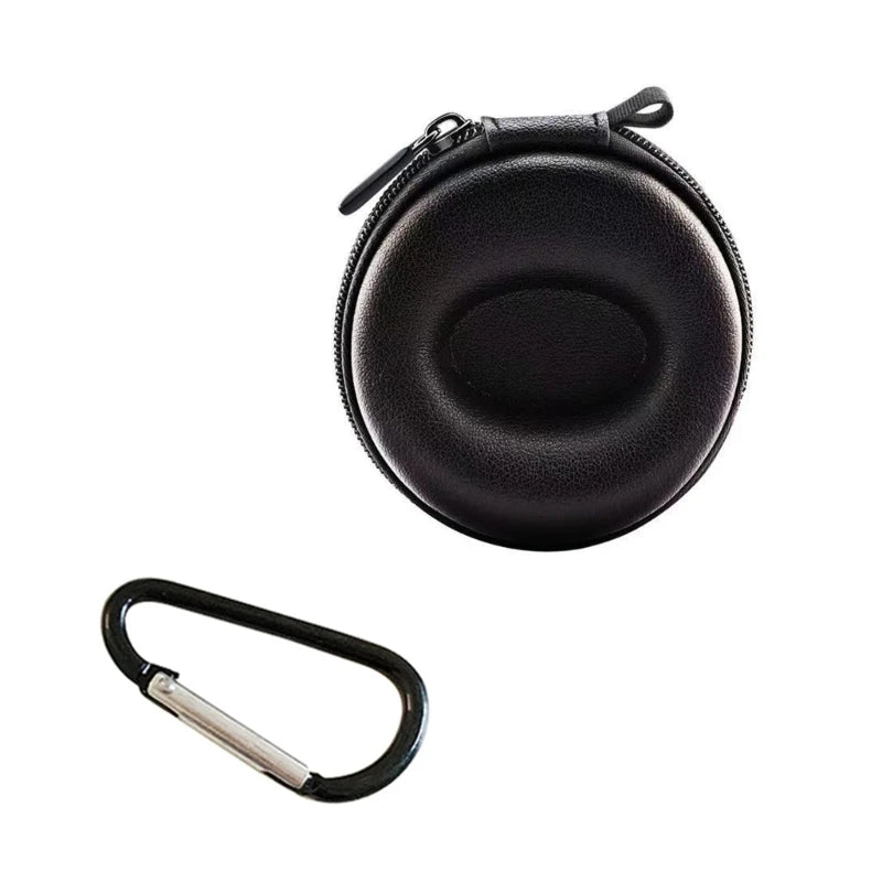 Travel Watch Case,Single Watch Box with Zipper for Storage, Cushioned Round Portable Watch Case for Wristwatches