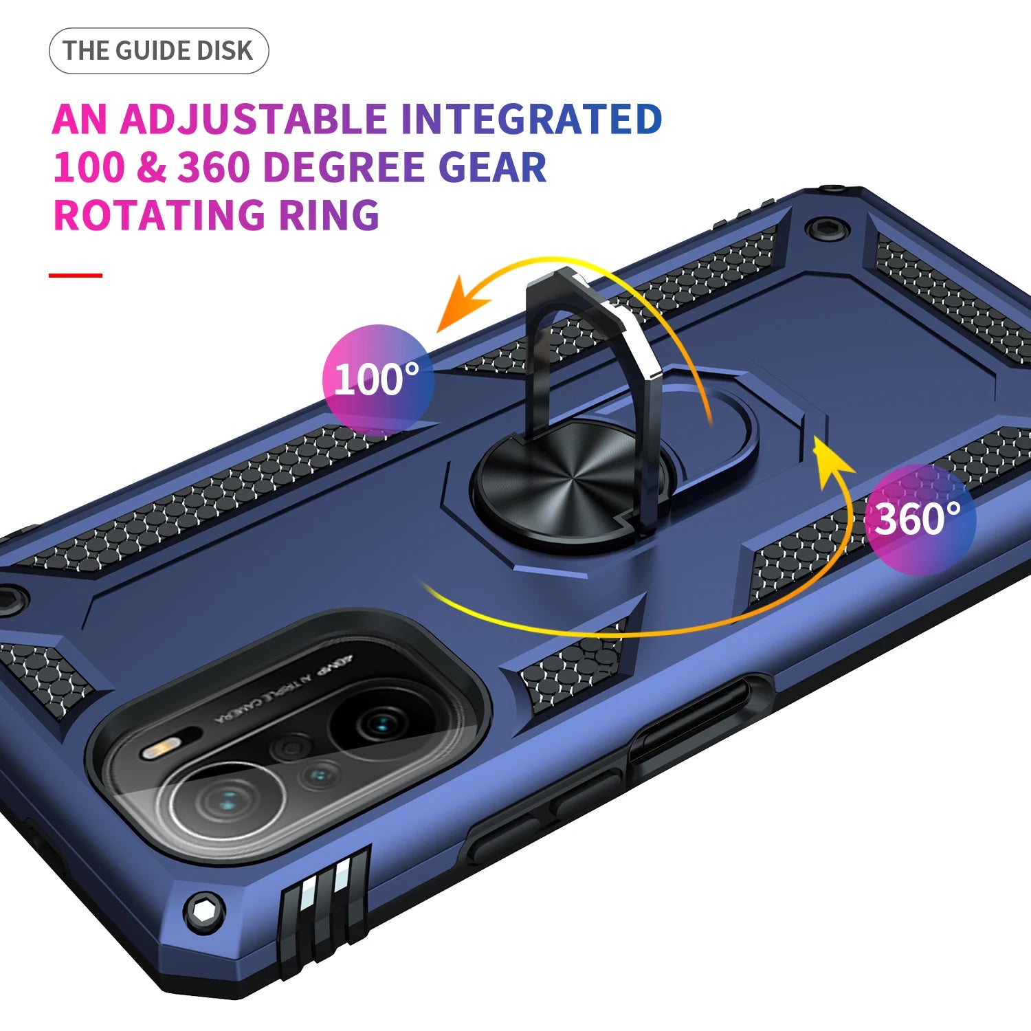 Cover Case for POCO F3 Armor Rugged Military Shockproof Ring Holder Magnet Phone Case for Xiaomi POCO F3 F 3 5G - Caseverse