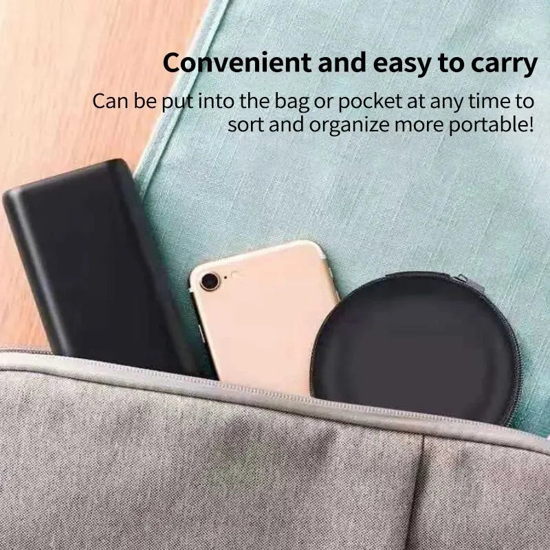 Bluetooth Headset Headphone Hard Case for Wired Earphones Storage Bag Case Portable Travel Shockproof Earbuds Carrying Pouch Bag
