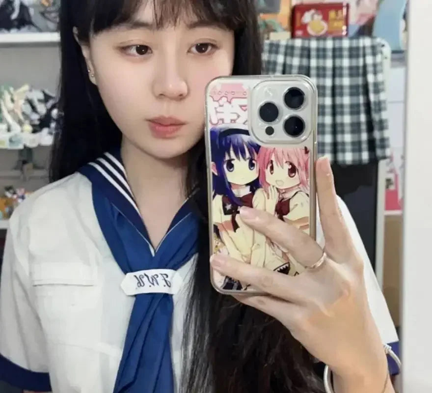 Y2k Hip Hop Girls Print Phone Case For Iphone16 15 7 8 Plus 14 13Pro Case Japanese Harajuku Stylish For Iphone X Xr Xs Max Cover - Caseverse