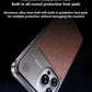 Luxury Leather Metal Integrated Phone Case For IPhone 16 Pro 15 14 13 ProMax Push-Pull Installation With Aromatherapy Back Cover