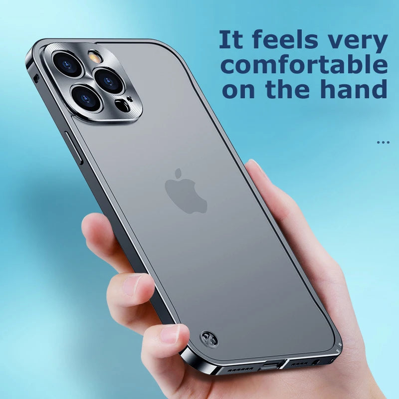 Metal Phone Cases For IPhone 12 13 14 15 16 Pro Max Plus Cover Magnetic Aluminum Frame Phone Shell For Iphone 13 Mini 14 15 Plus