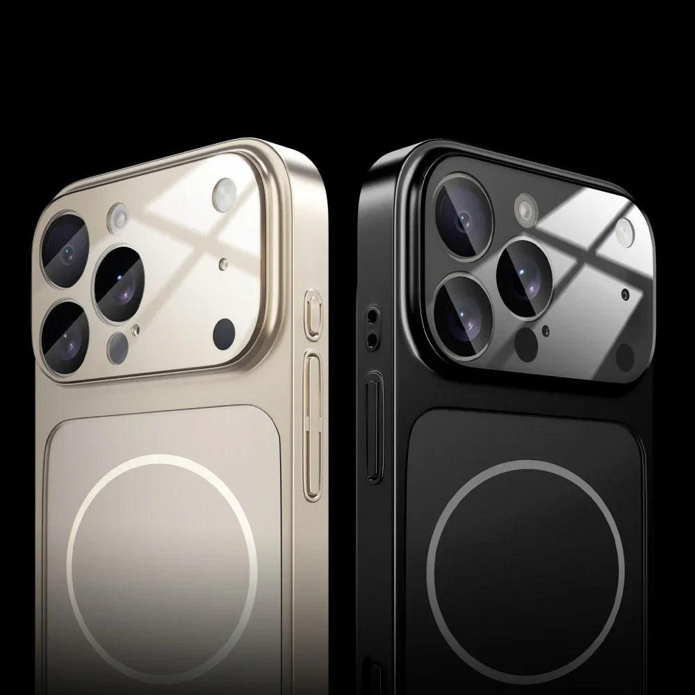 Original Glass Nano Matte Case For iPhone 17 Air 16 15 Pro Max 17Pro Cover Magnetic Magsafe Wireless Charging Armor Shell Funda