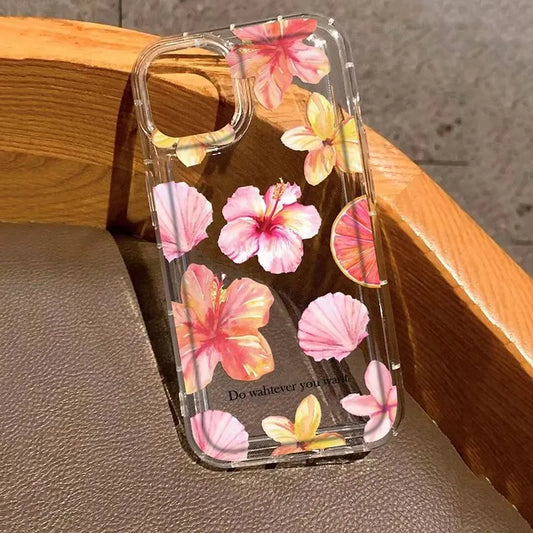 Metal Tulip Pattern Airbag Protective Phone Case For iPhone 14 13 11 15 16 Pro Max 16E 12 Mini XS XR X 8 7 Plus SE 2 Plus Cover
