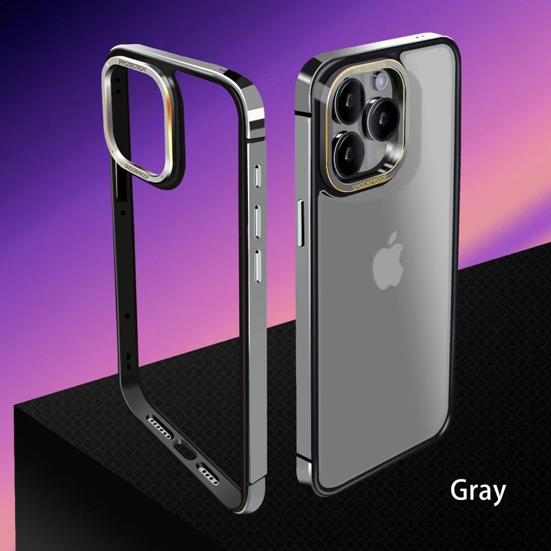 Metal Frame Protector for iPhone 15 14 Pro Max 15 Plus 15pro Anti-fall Edge Protection for iPhone15+ 14pro Max Phone Cover Case