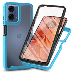 Moto G24 Shockproof Clear Case Built in Screen Protector Full Body Rugged Defender Cover for Motorola G04/G04S Case