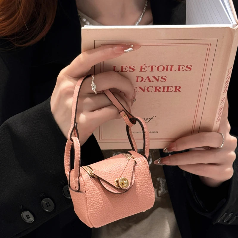 Mini Leather Fashion Bag For Airpods 4 3 2 Pro 2 Galaxy Buds 3/ 3Pro/ Buds FE 2Pro  Headphone Case Can Hold Other Small items