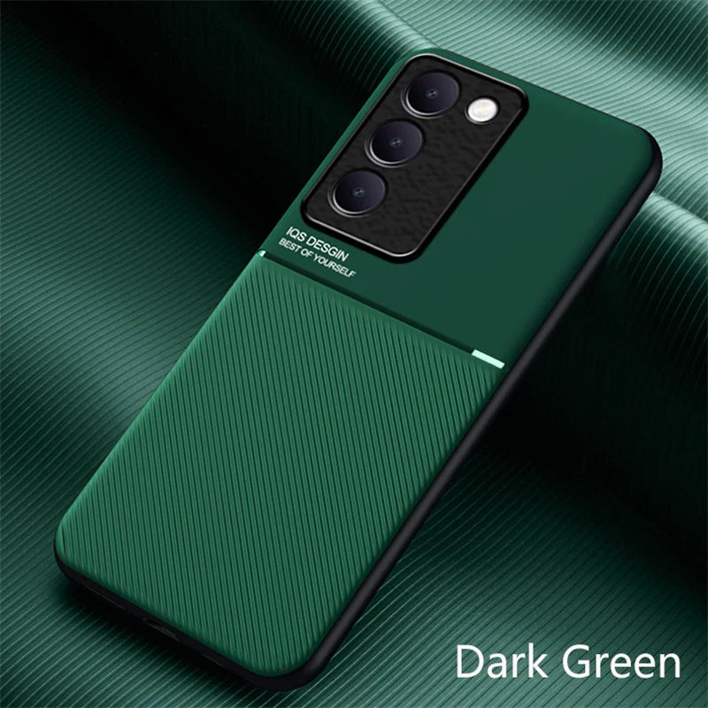 Rugged Protective Cover for VIVO V40 SE V30 Lite 5G V30 Pro V29 V29e Case Built-in Car Magnetic Holder Phone Coque Fundas - Caseverse