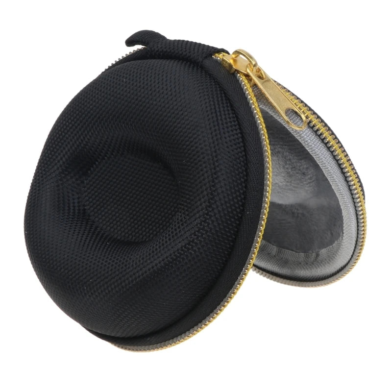 Travel Watch Case,Single Watch Box with Zipper for Storage, Cushioned Round Portable Watch Case for Wristwatches