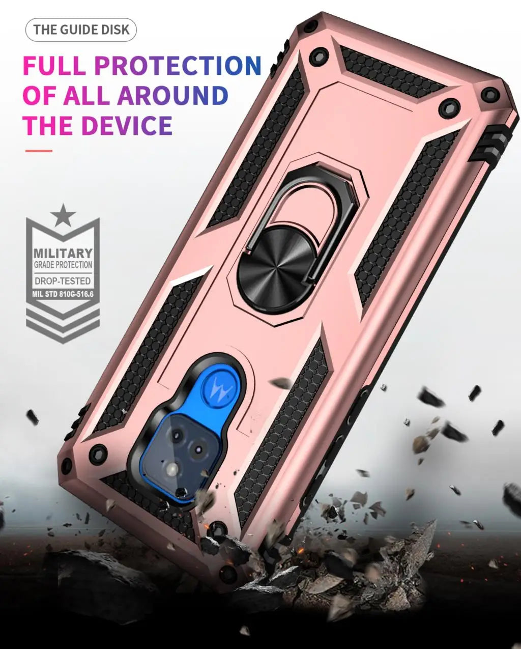 for Moto G Play Case for Phone Moto G Play 2021 Case Shockproof Armor Rugged Military Protective Car Holder Magnetic Cover - Caseverse
