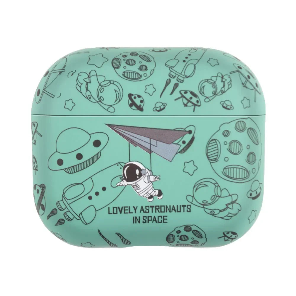 Astronaut Space Moon Earphone Soft Case for Apple Airpods 3 2 1 Pro 2 4 2024 Headphone Cover for Air Pods Pro2 3rd Gen Custodia