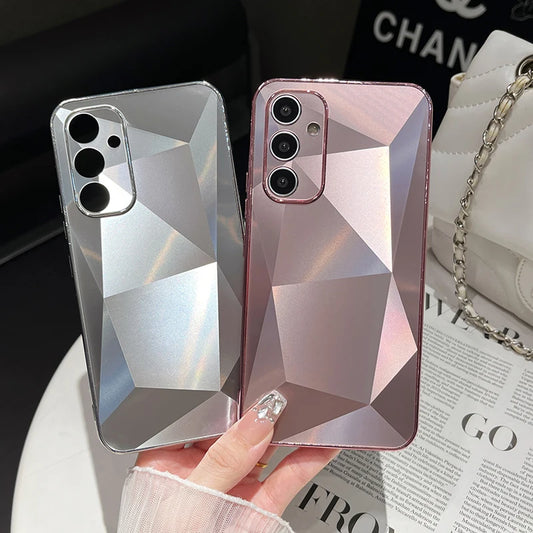 Luxury Soft TPU+PC+Acrylic Back Panel Shockproof Phone Case For Samsung S24 Ultra S22 S23 Ultra Plus FE A55 A54 A53 A34 Cover