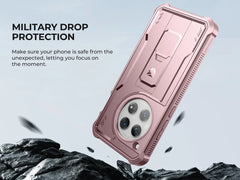 For OnePlus 12 5G (2024) Case Full Body Bumper Military Grade Armor Shockproof Shell Case Bracket with Built in Screen Protector