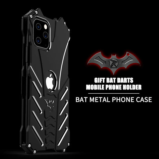 R-just Style Protection Mobile Phones Case For Iphone 15 16 14 Plus 13 12 11 Pro Max Metal Aluminum Shell Hybrid Case Cover