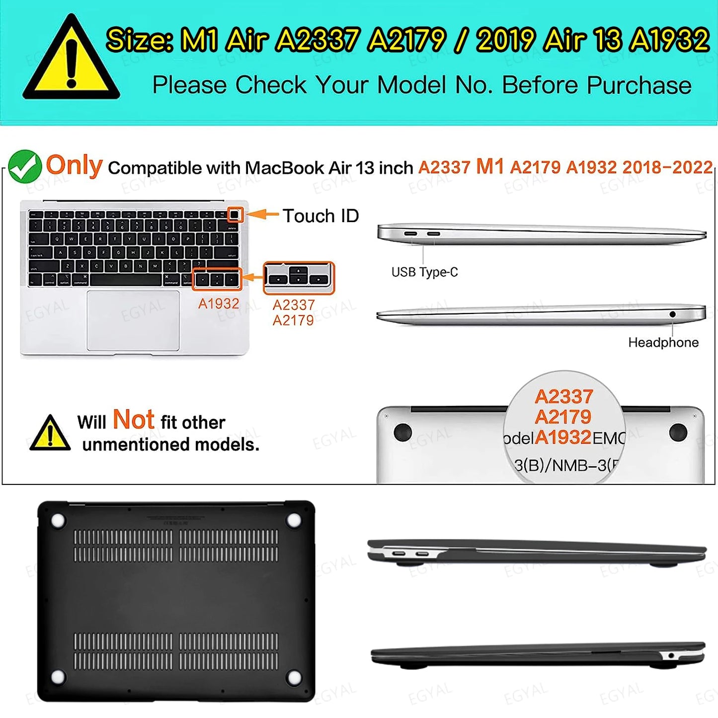 Laptop Case for Macbook Air 13 A2337 2020 A2338 M1 Chip Pro 13 2022 M2 Air 13.6 M2 for Macbook Pro 14 case M4 2023 M3 Pro 16