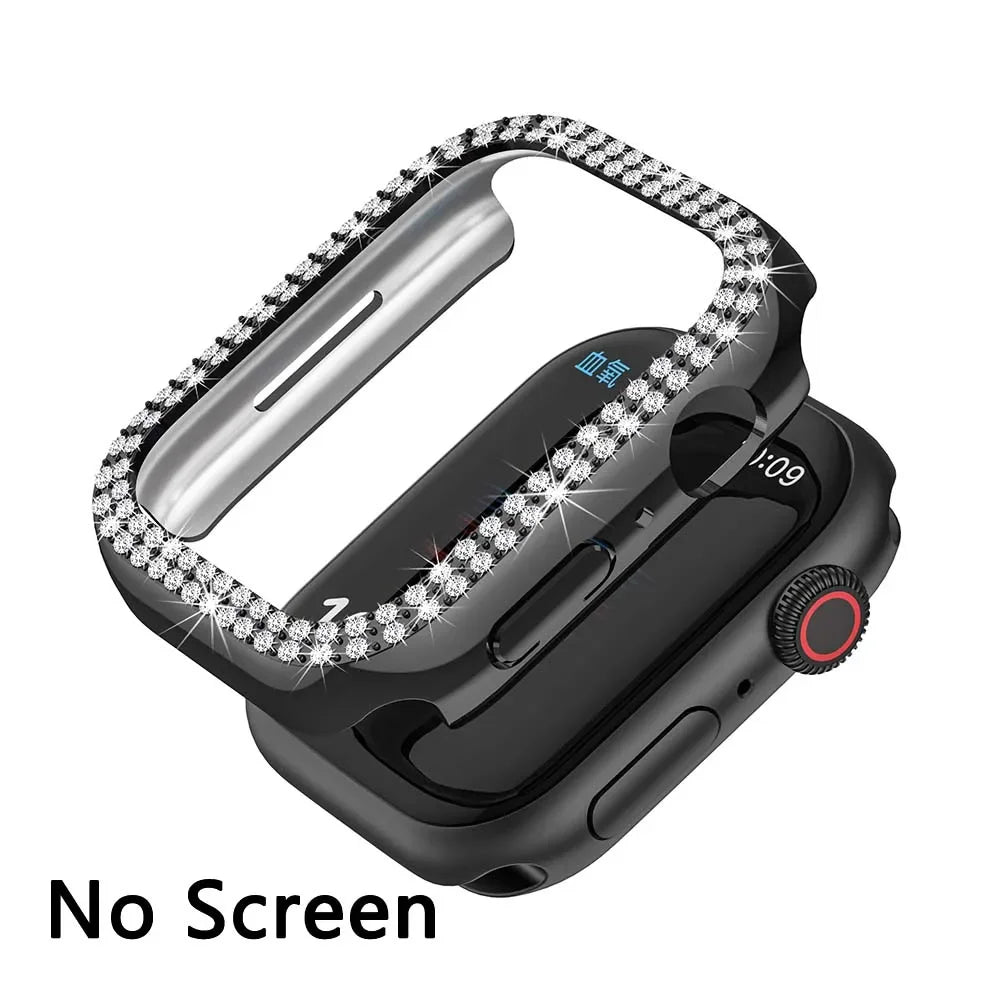 Diamond Bumper Protective Case for Apple Watch Cover Series 7 6 SE 5 4 3 38MM 42 MM For Iwatch 45mm 41mm 40mm 44 mm