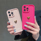 3D Gold Love Heart Personalized Custom Name Case For iPhone 16 15 14 13 12 11 Pro Max X XS XR 7 8 Plus Silicone Candy DIY Cover - Caseverse