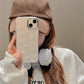 INS Japan Korea Silver Bowknot Phone Case For iPhone 15 16 14 13 12 11 Pro Max X XS XR 7 8 Plus Girl Epoxy Clear Glitter Cover - Caseverse