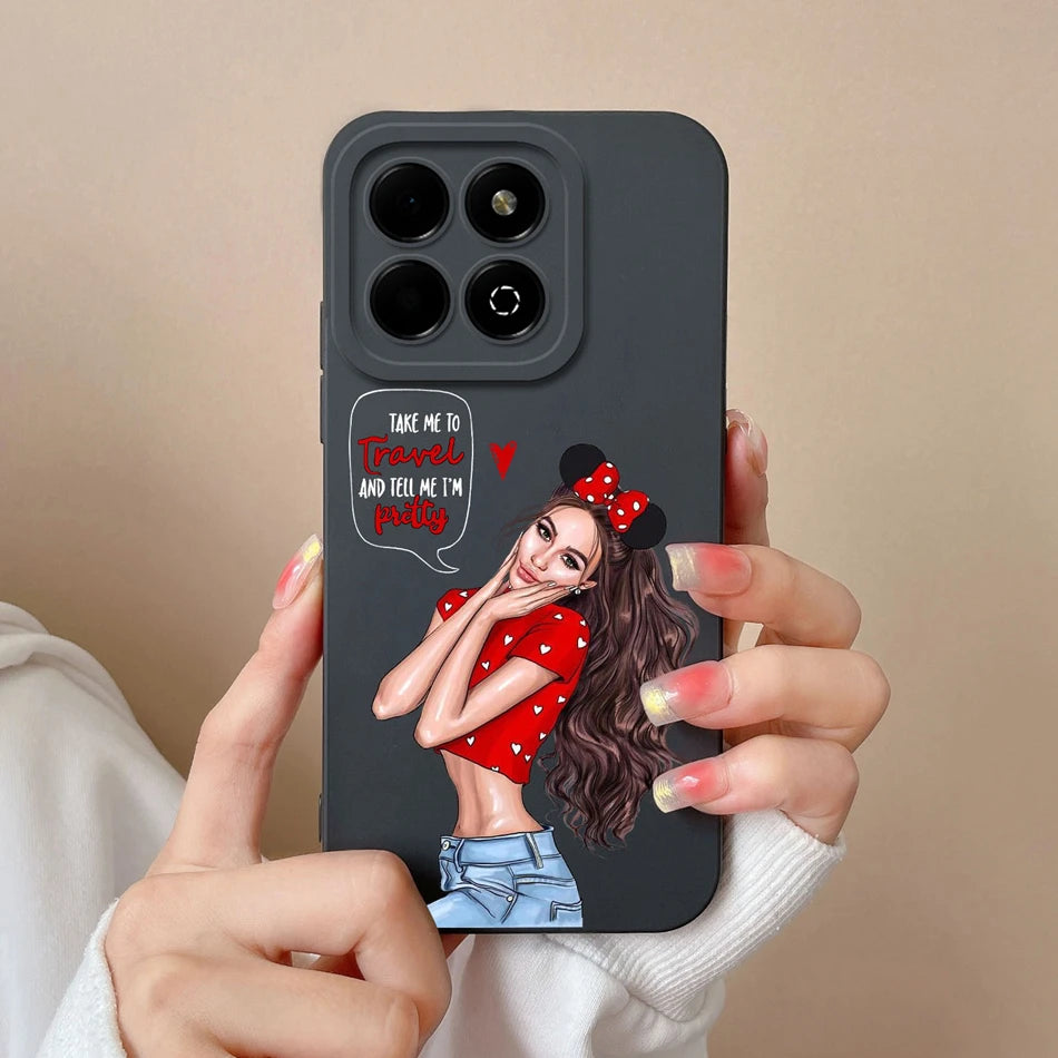 Case For Honor X6B Phone Back Cover Cute Avocado Soft Comfortable Liquid Silicone Camera Protection Anti Drop Bumper Capa Funda - Caseverse