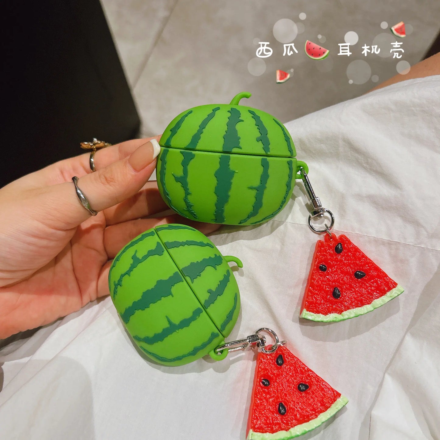 For Airpods 4 Simulation Fruit 3D Watermelon Cute Earpods Case for Airpods 1 2 3 Pro 2 Wireless Earphone Cover Charging Box