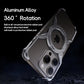 Metal Aluminium Alloy Magnetic Frameless Phone Case For iPhone 14 13 15 Pro Max 360° Stand Rimless Bumper Shockproof Metal Cover