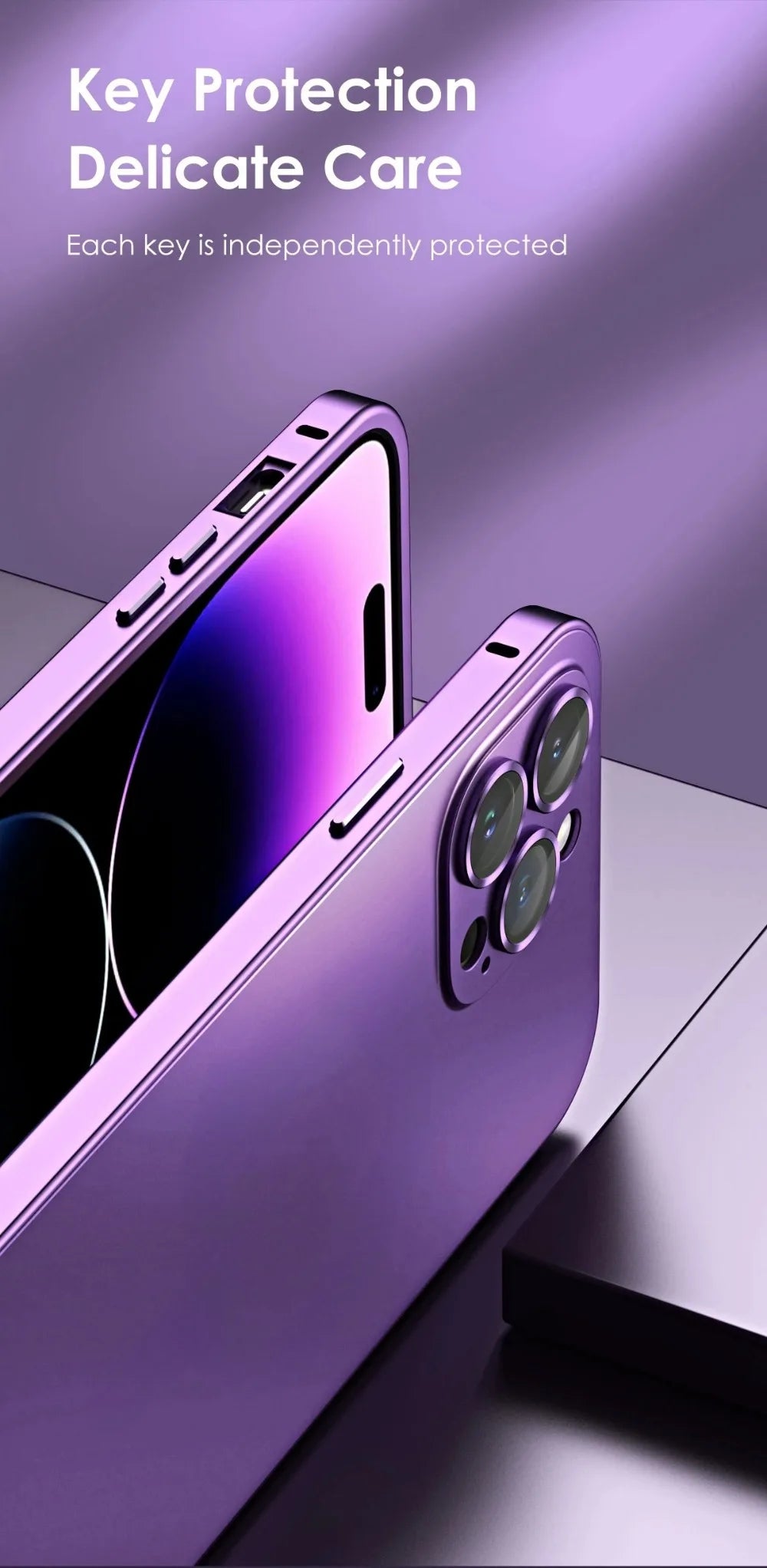 Luxury Aluminum Metal Frame Phone Case For iPhone 16 15 14 13 12 Pro Max Plus Camera Lens Glass Protect Shockproof PC Back Cover