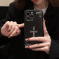 Leather Phone Case for IPhone 16 15 14 13 12 11 Pro Max Luxury Gothic High Grade Fashion Trends 3D Metal Cross Protection Cover