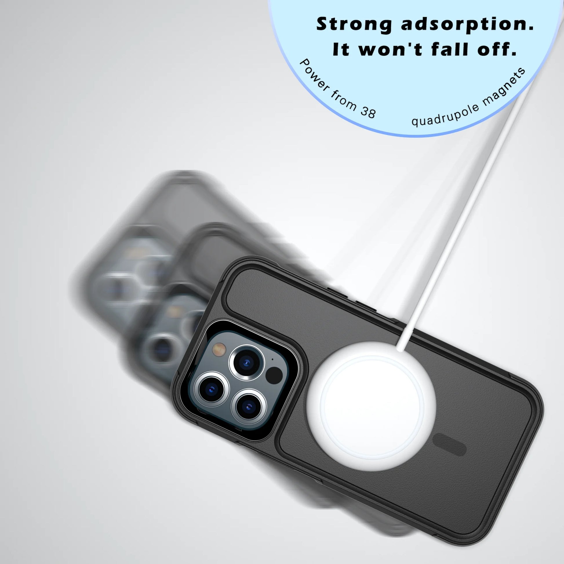 For iPhone 15 14 13 12 Magnetic Case Magsafe Military Grade Protection Back Shockproof Phone Case - Caseverse