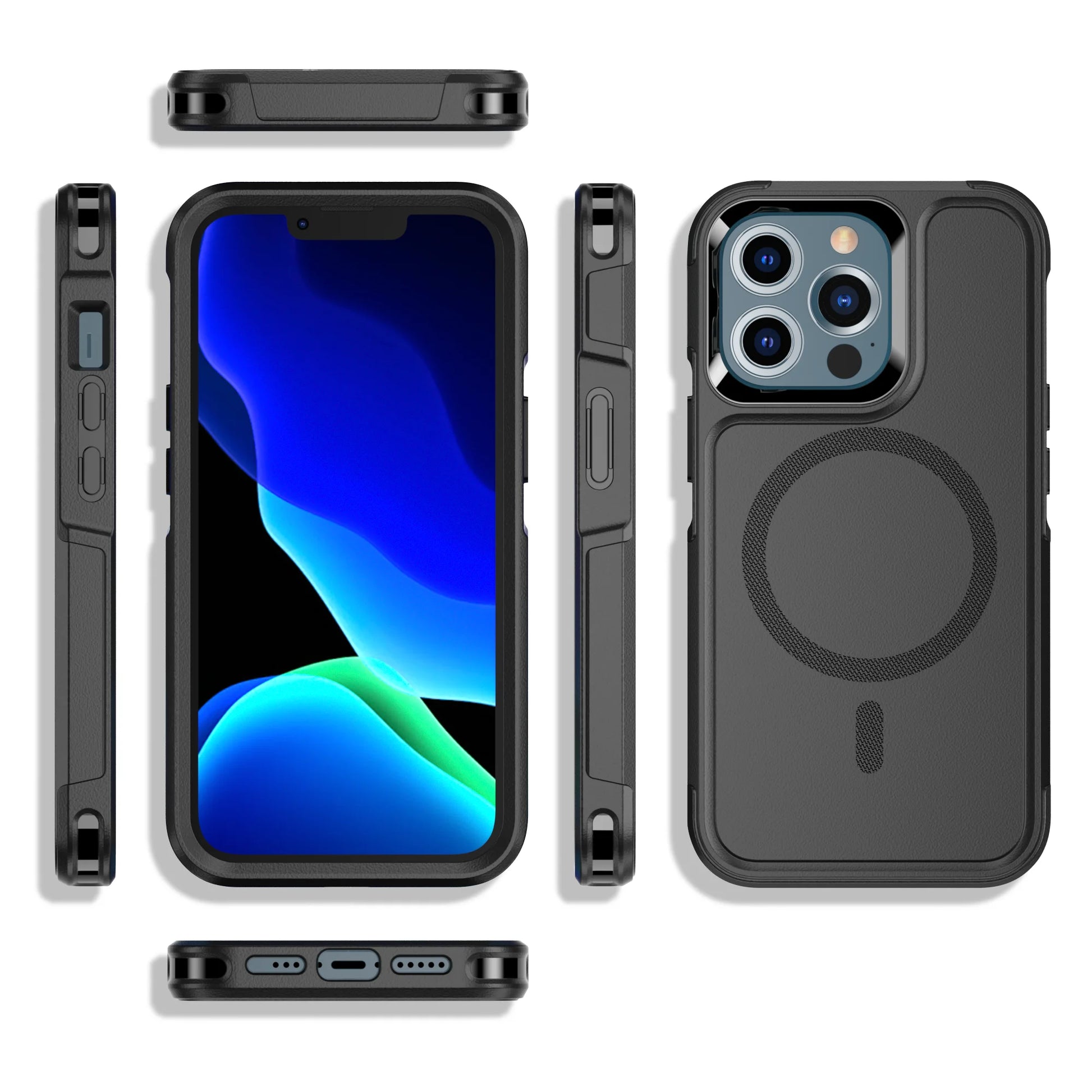 For iPhone 15 14 13 12 Magnetic Case Magsafe Military Grade Protection Back Shockproof Phone Case - Caseverse