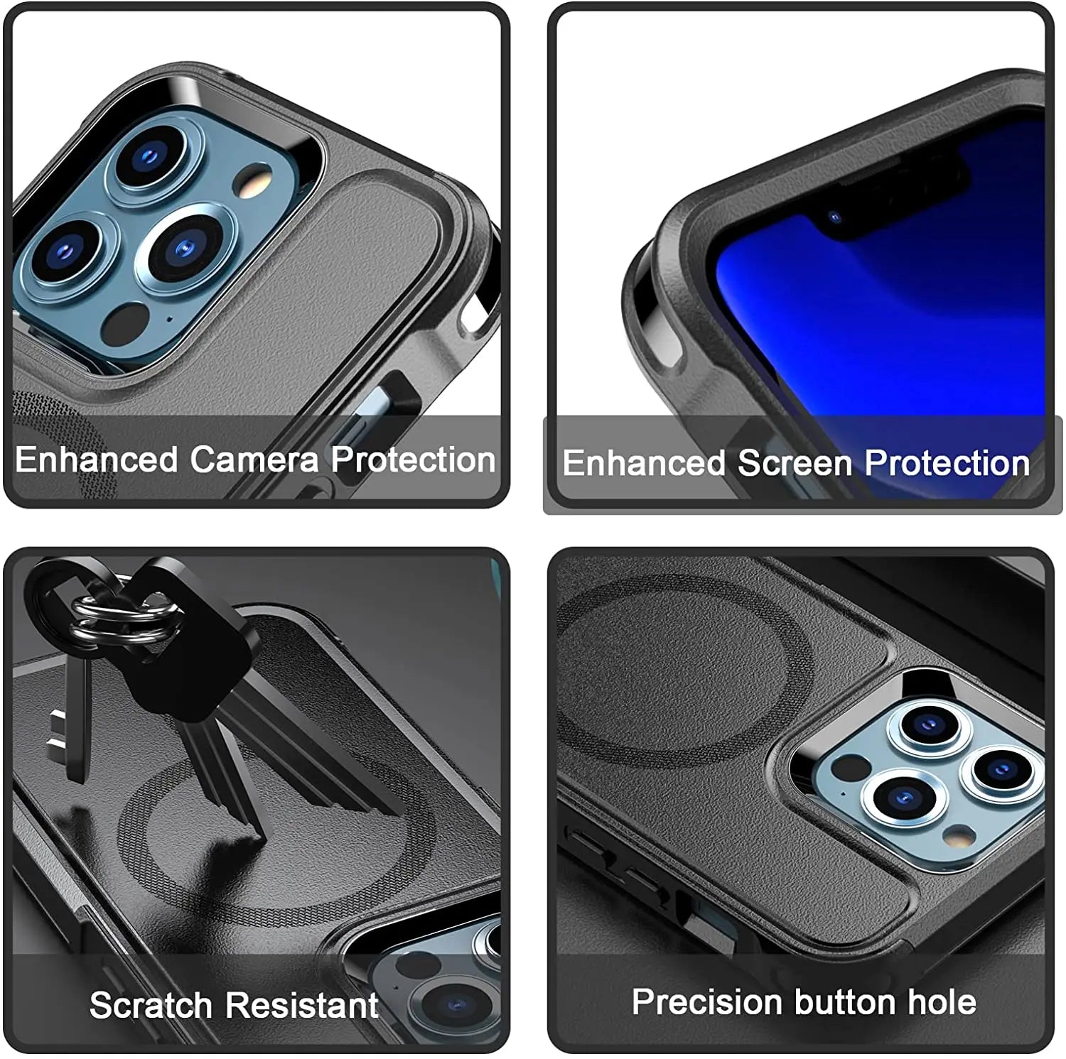 For iPhone 15 14 13 12 Magnetic Case Magsafe Military Grade Protection Back Shockproof Phone Case - Caseverse